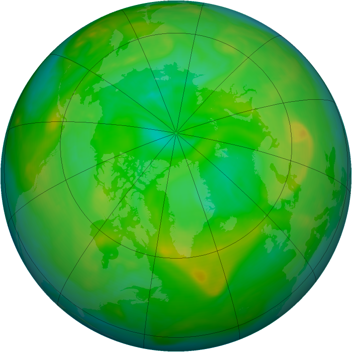 Arctic ozone map for 01 July 2005